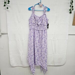 *NWT* No Boundaries, Juniors 15-17 XL, purple hanky hem dress